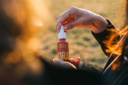A bottle of CBD oil