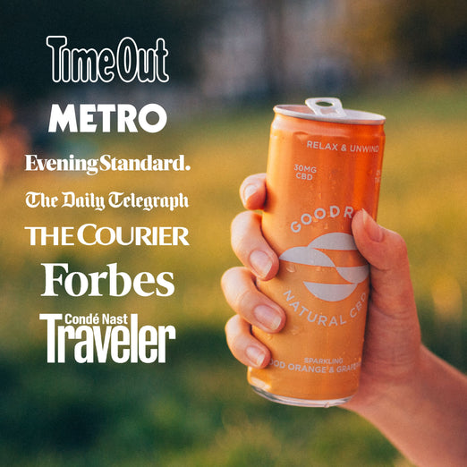 Blood Orange & Grapefruit, Natural 30mg CBD Drink 6 Cans / Buy Now