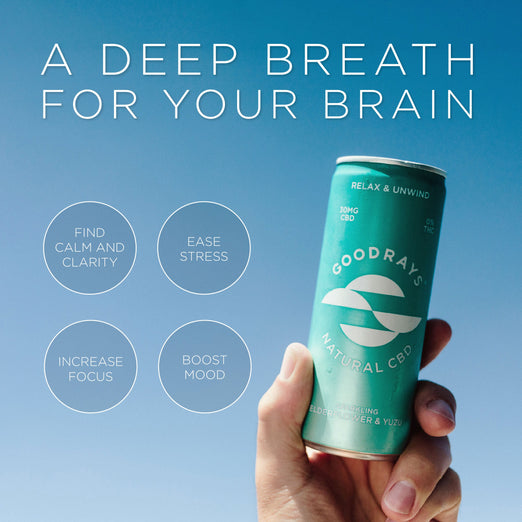 Elderflower & Yuzu, Natural 30mg CBD Drink 6 Cans / Buy Now